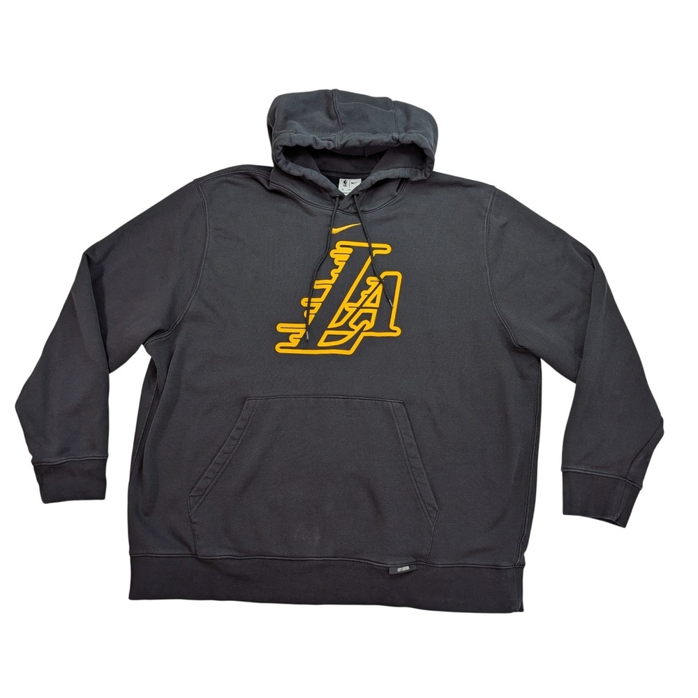 Nike Los Angeles Lakers City Edition Hoodie Mens 3XL Black NBA HQ5536